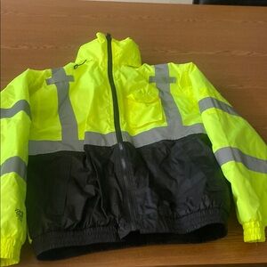 Men's Neon Yellow and Black Performance Jacket